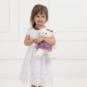 Haftowana sukienka z bawełny (biała)